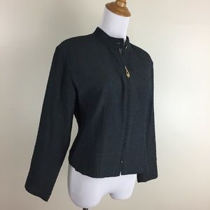 LILIANE BURTY Paris Textured Gold Zip Jacket